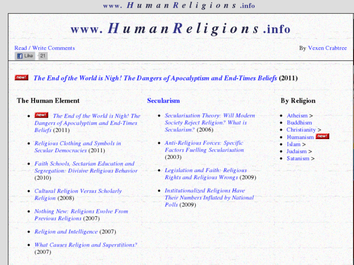 www.humanreligions.info