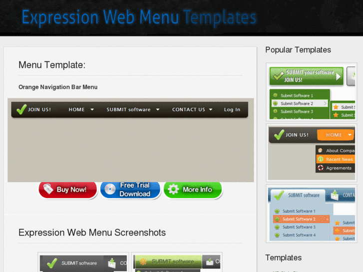 www.expressionwebmenu.com