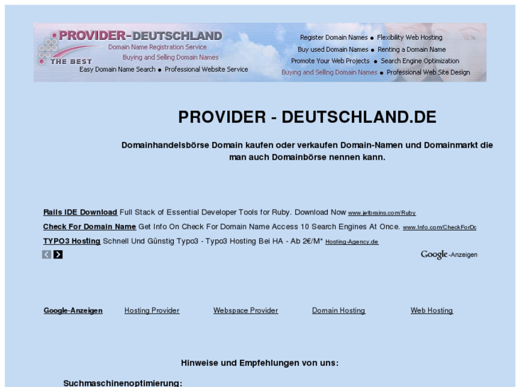 www.provider-deutschland.de