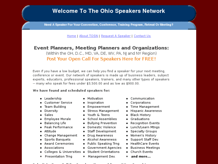 www.ohiospeakersnetwork.com