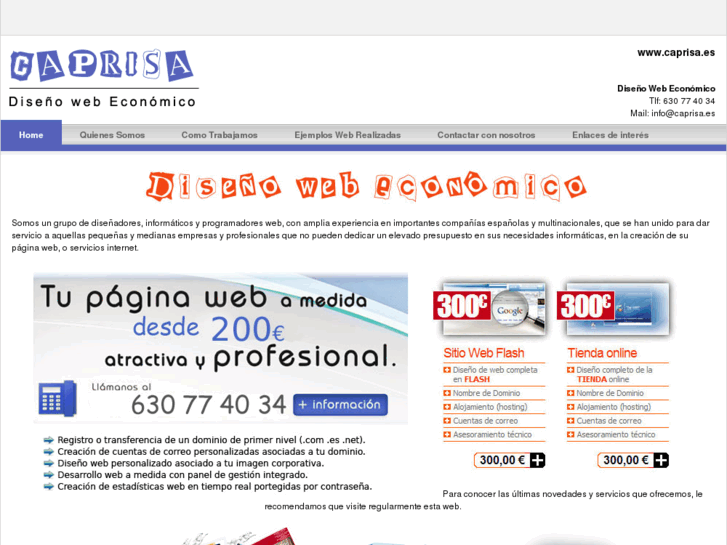 www.pagina-web-economica.com