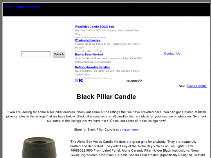 www.blackpillarcandles.com