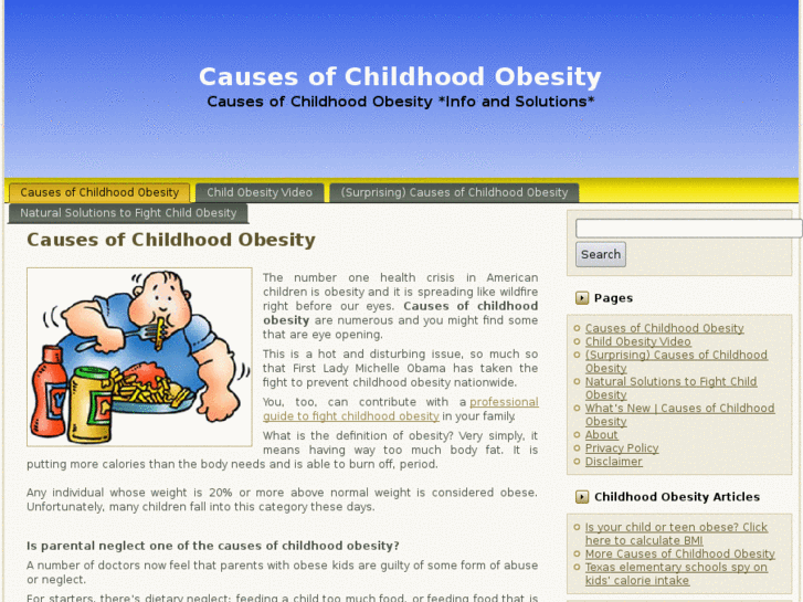 www.causesofchildhoodobesity.org