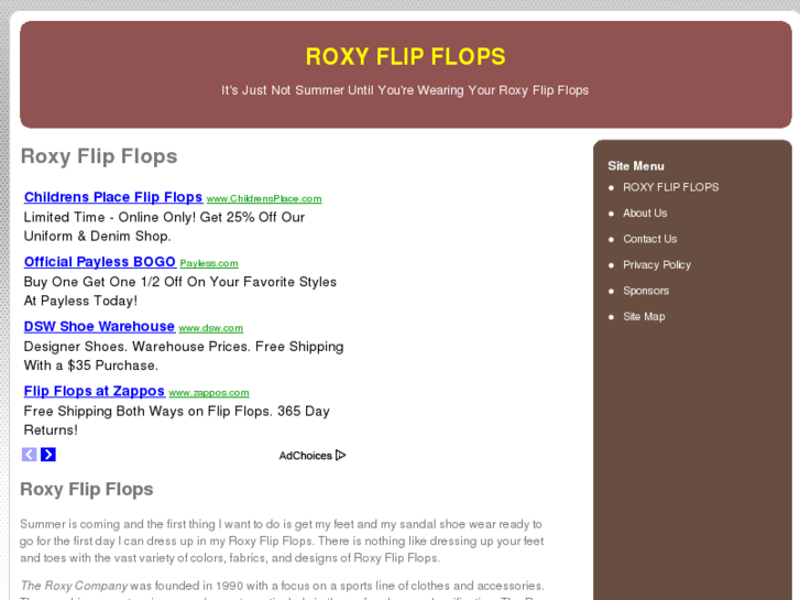 www.roxyflipflops.net