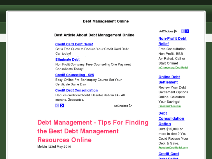 www.debtmanagementonline.org