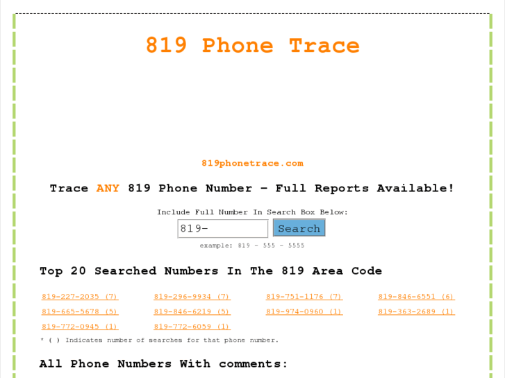 www.819phonetrace.com