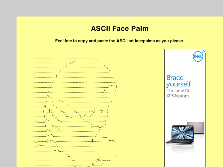 www.asciifacepalm.com