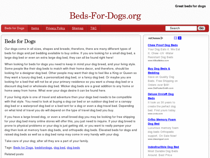 www.beds-for-dogs.org