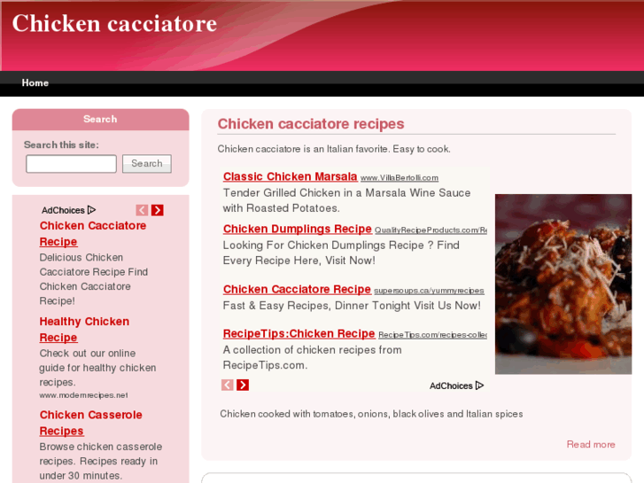 www.chickencacciatore.net