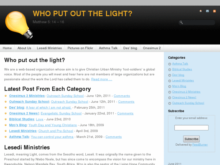 www.whoputoutthelight.org