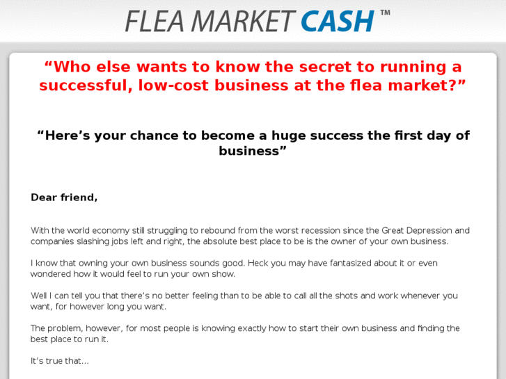 www.fleamarketcash.com