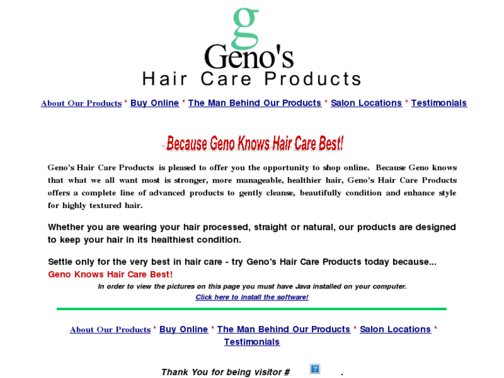 www.genoshaircare.com