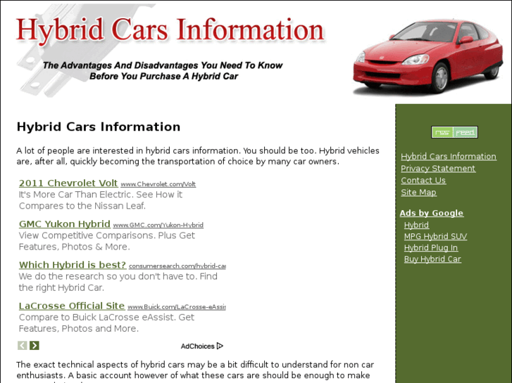 www.hybridcarsinformation.org