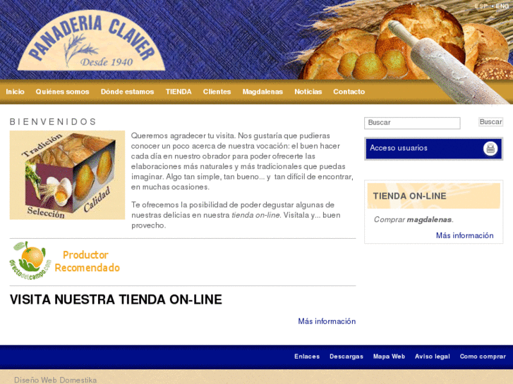 www.panaderiaclaver.es