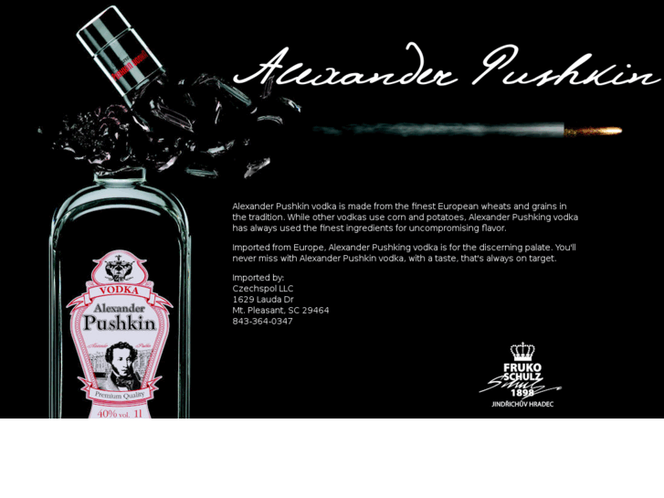 www.alexanderpushkinvodka.com