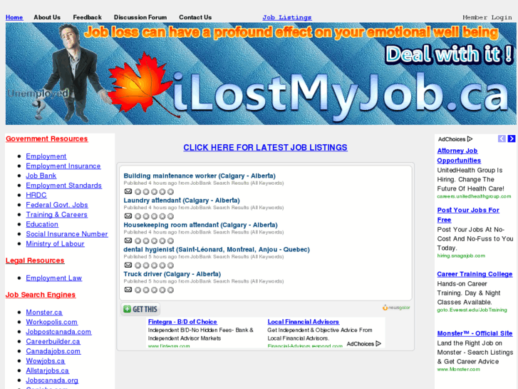 www.ilostmyjob.ca