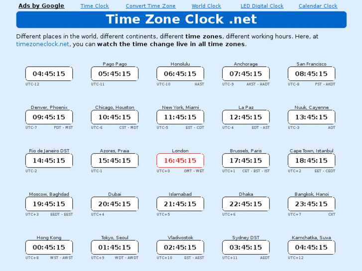 www.timezoneclock.net