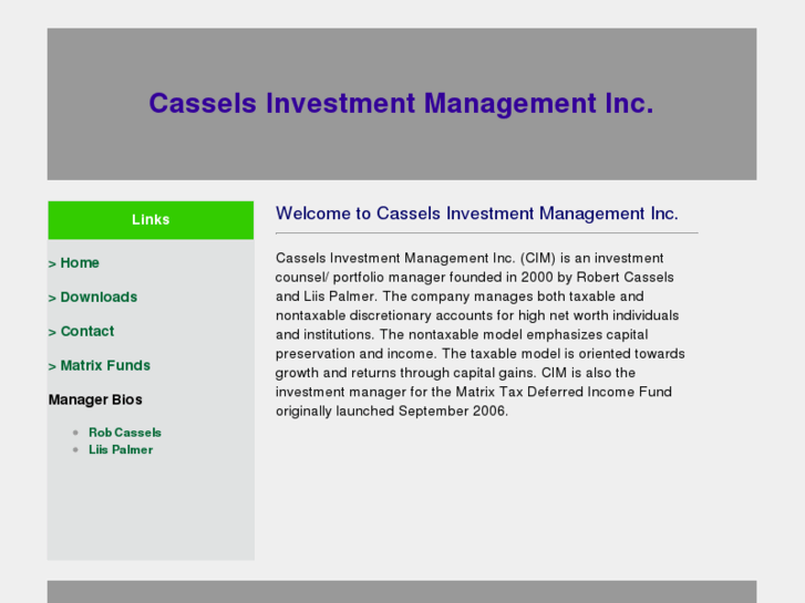 www.casselsinvestment.com