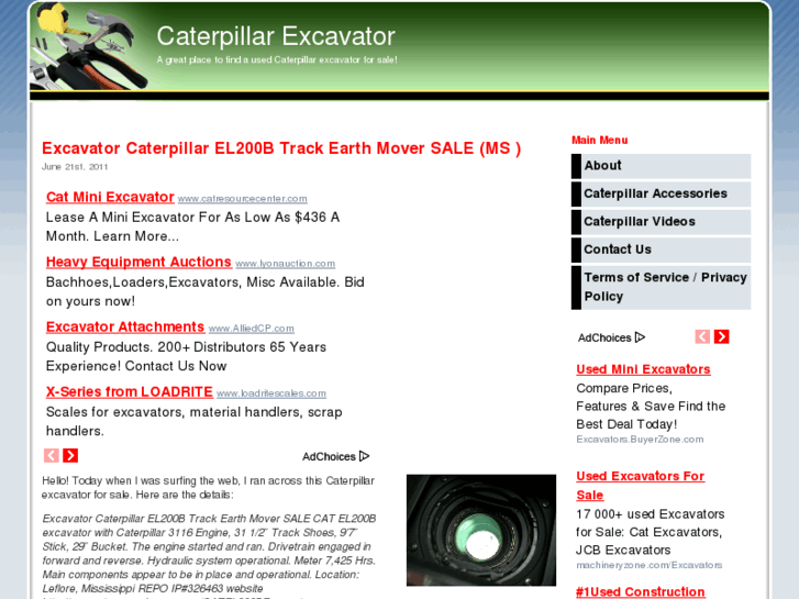 www.caterpillarexcavator.org