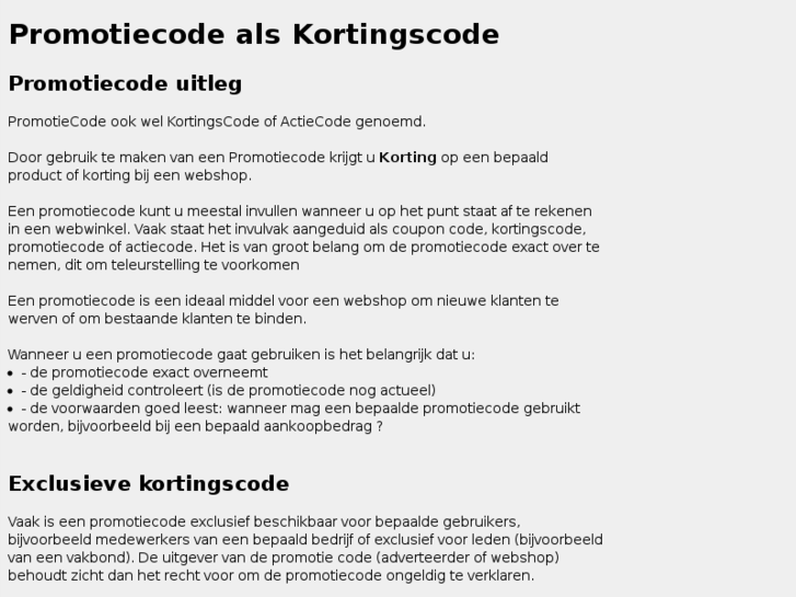 www.promotiecodes.nl