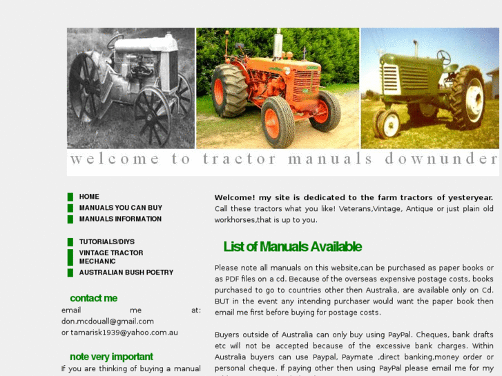 www.tractor-manuals-downunder.com