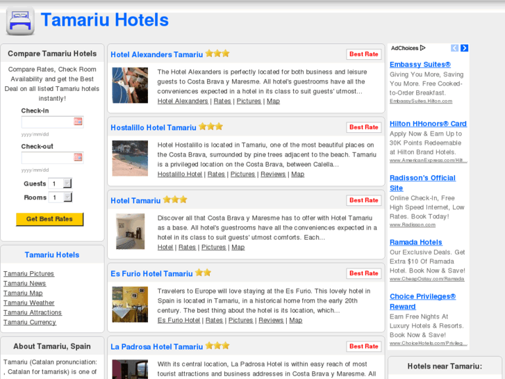 www.tamariuhotels.com