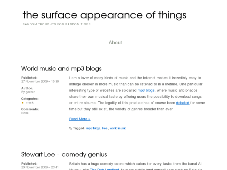 www.thesurfaceappearanceofthings.com