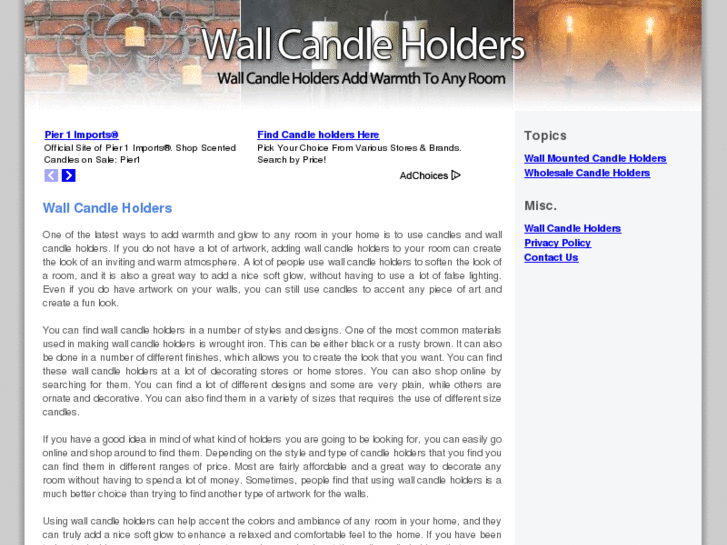 www.wallcandleholders.org