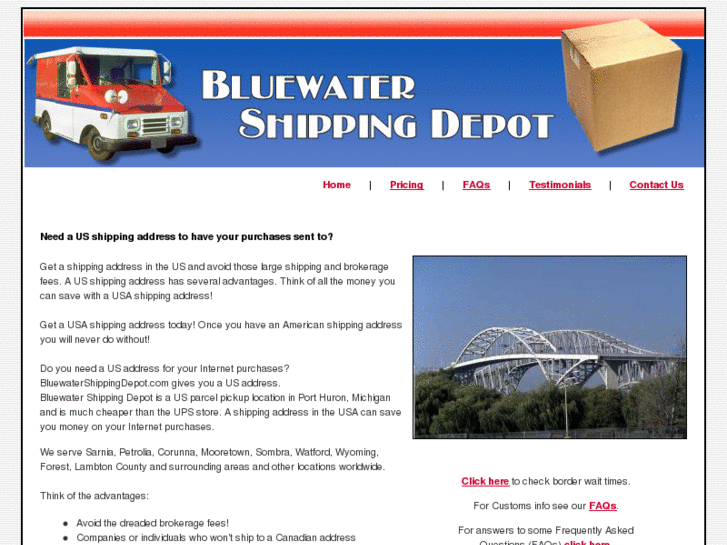 www.bluewatershippingdepot.com