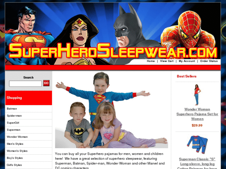 www.superherosleepwear.com