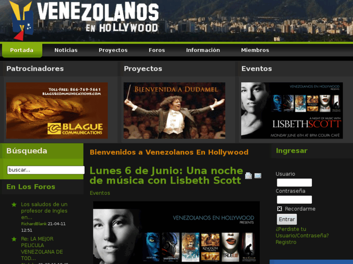 www.venezolanosenhollywood.com