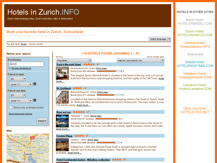 www.hotelsinzurich.info