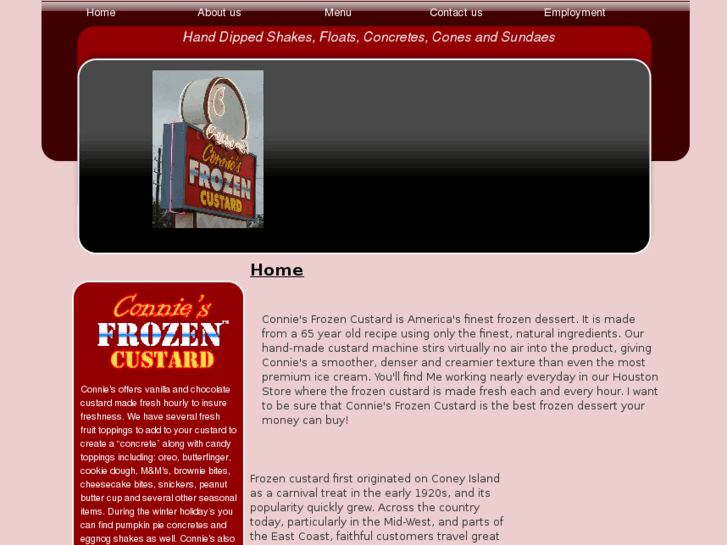 www.conniesfrozencustard.com