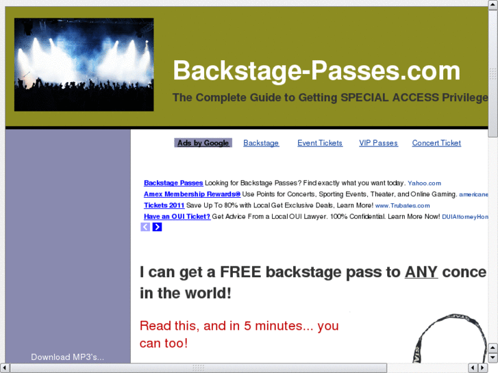 www.getbackstagepass.com