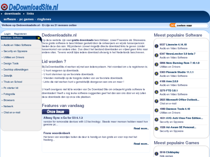 www.dedownloadsite.nl