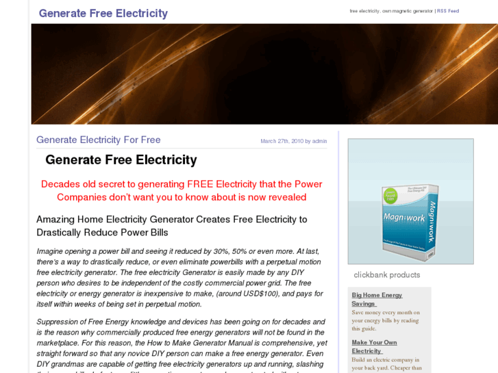 www.generateelectricity4free.com