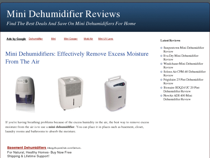 www.minidehumidifierreviews.com