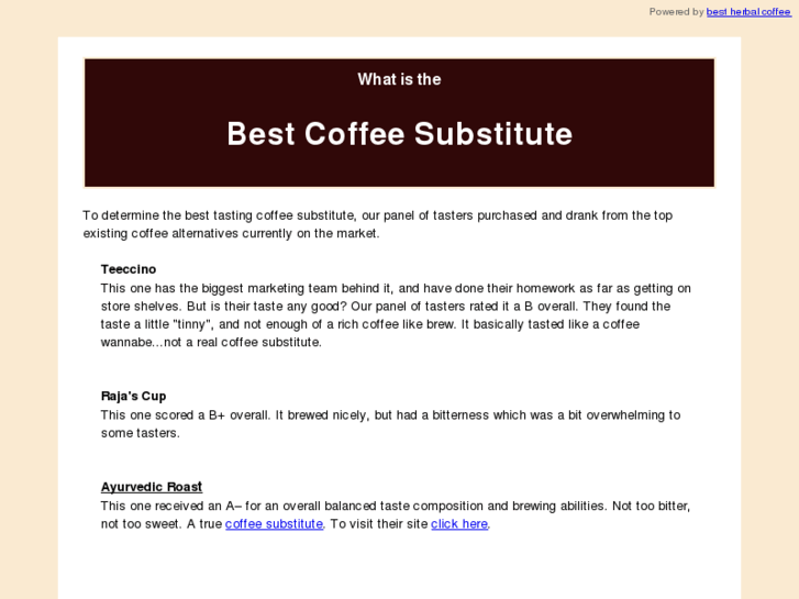 www.bestcoffeesubstitute.com