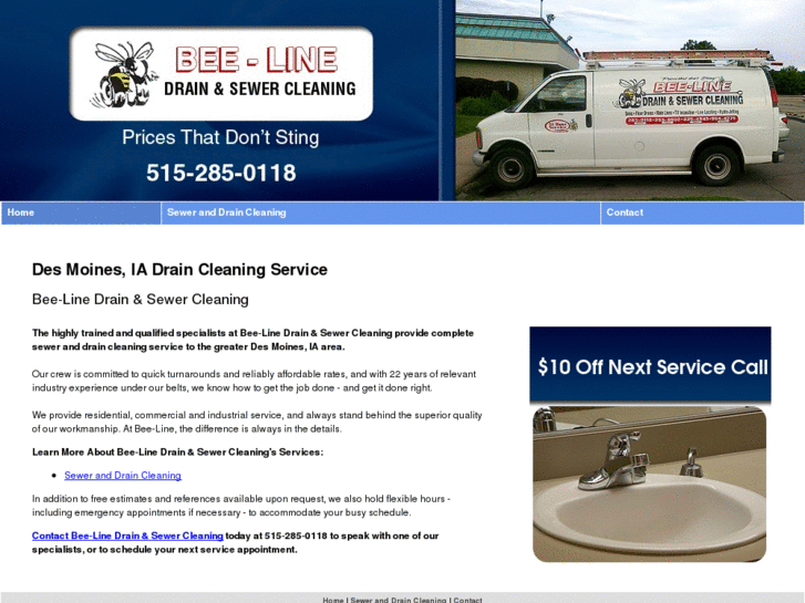 www.beelinedrainsewercleaning.com