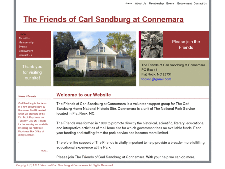 www.friendsofcarlsandburg.org