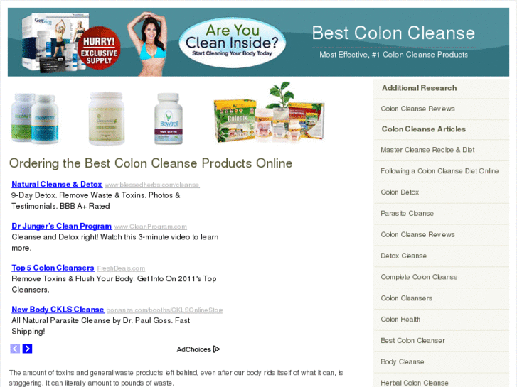 www.trynaturalcoloncleanse.info