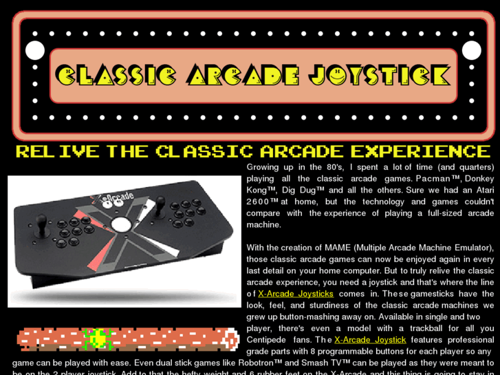 www.classicarcadejoystick.com