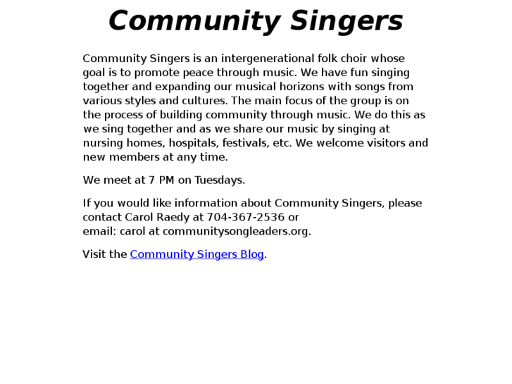 www.communitysongleaders.org