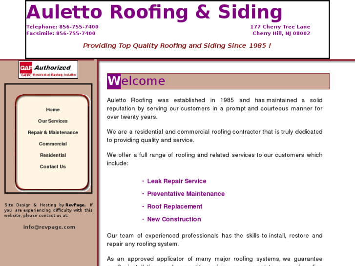 www.aulettoroofing.com