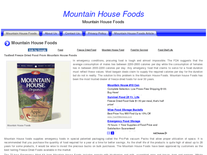 www.mountainhousefoods.org