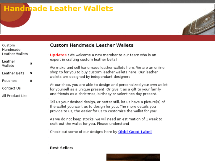 www.handmadeleatherwallets.net