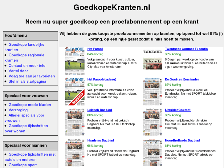 www.goedkopekranten.nl