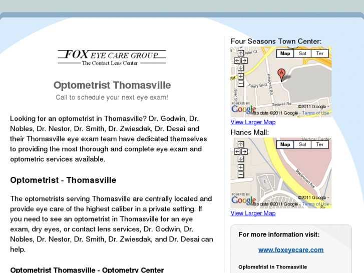 www.optometristthomasville.com