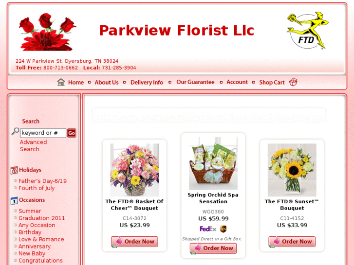 www.parkviewflorist.net