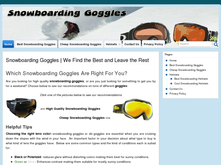 www.snowboardinggoggles.biz